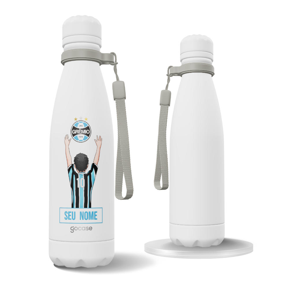 Garrafa Térmica Urban + Ebook - Grêmio - Garoto Tricolor