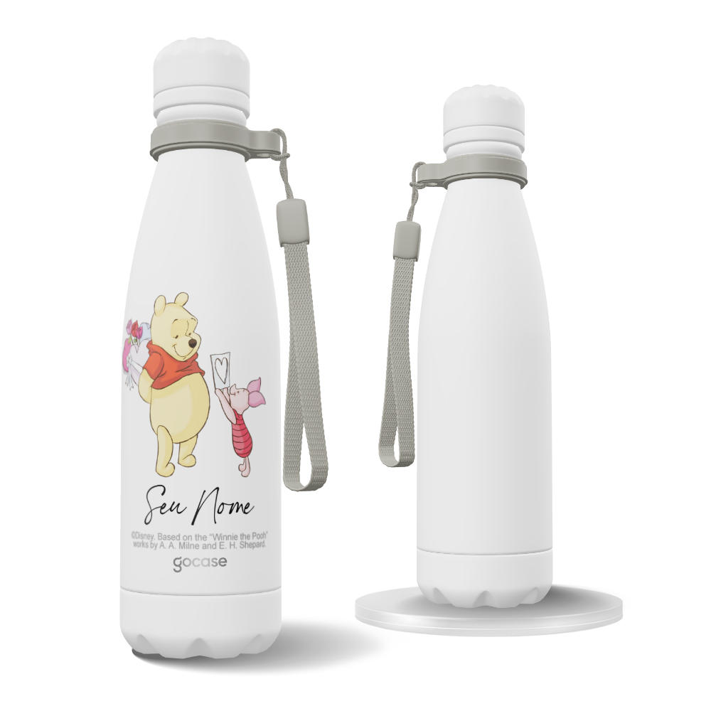 Garrafa Térmica Urban + Ebook - Ursinho Pooh e Leitão
