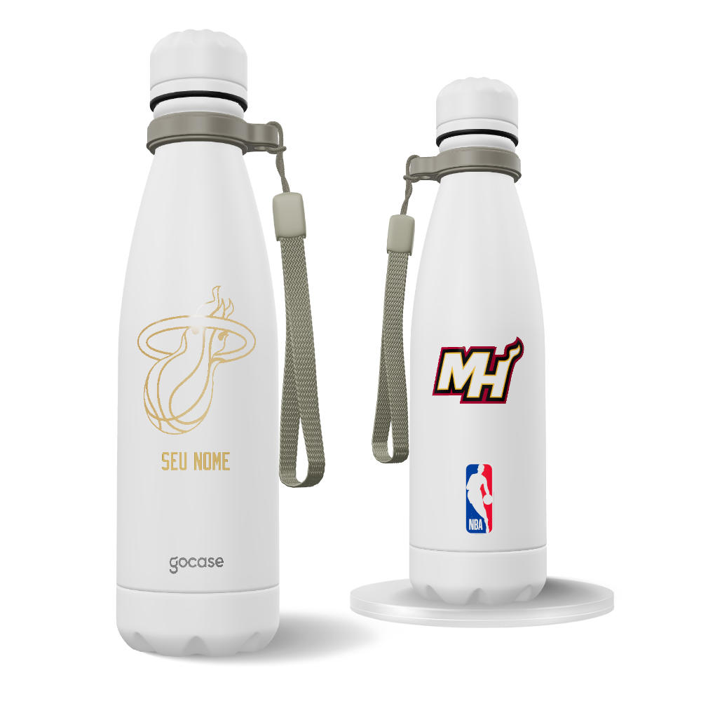 Garrafa Térmica Urban + Ebook - Miami Heat - Escudo Dourado Garrafa Térmica Urban + Ebook - Miami Heat - Escudo Dourado