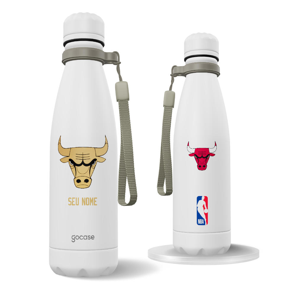 Garrafa Térmica Urban + Ebook - Chicago Bulls - Escudo Dourado Garrafa Térmica Urban + Ebook - Chicago Bulls - Escudo Dourado