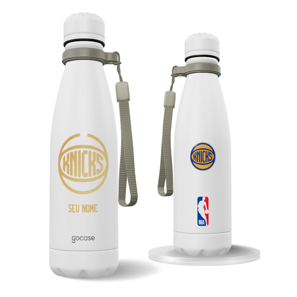 Garrafa Térmica Urban + Ebook - New York Knicks - Escudo Dourado Garrafa Térmica Urban + Ebook - New York Knicks - Escudo Dourado
