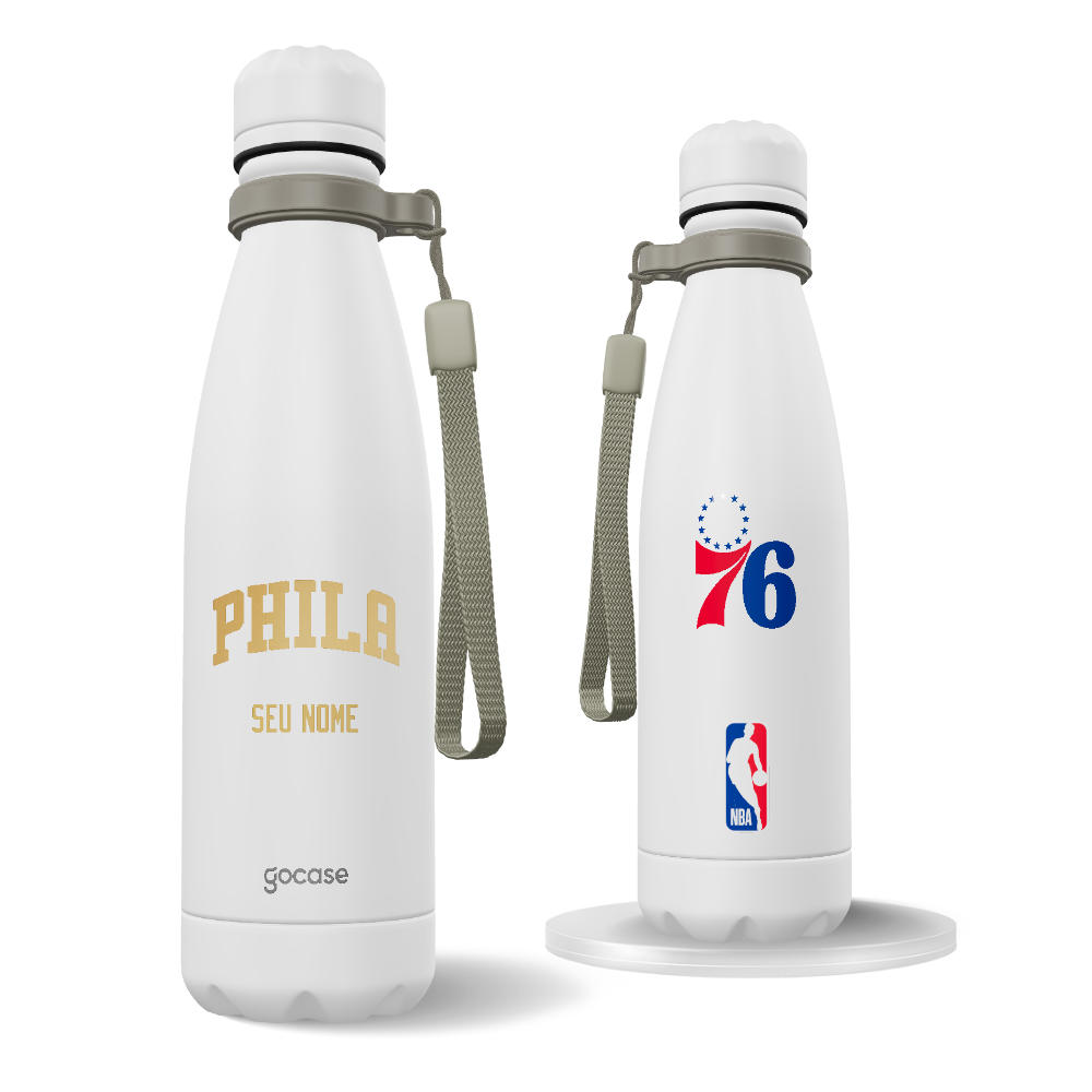 Garrafa Térmica Urban + Ebook - Philadelphia 76ers - Escudo Dourado Garrafa Térmica Urban + Ebook - Philadelphia 76ers - Escudo Dourado