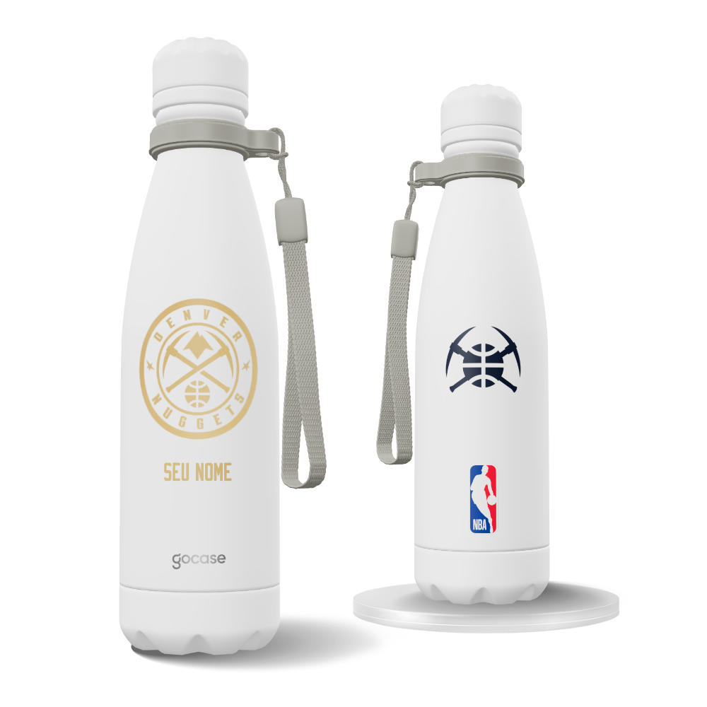 Garrafa Térmica Urban + Ebook - Denver Nuggets - Escudo Dourado