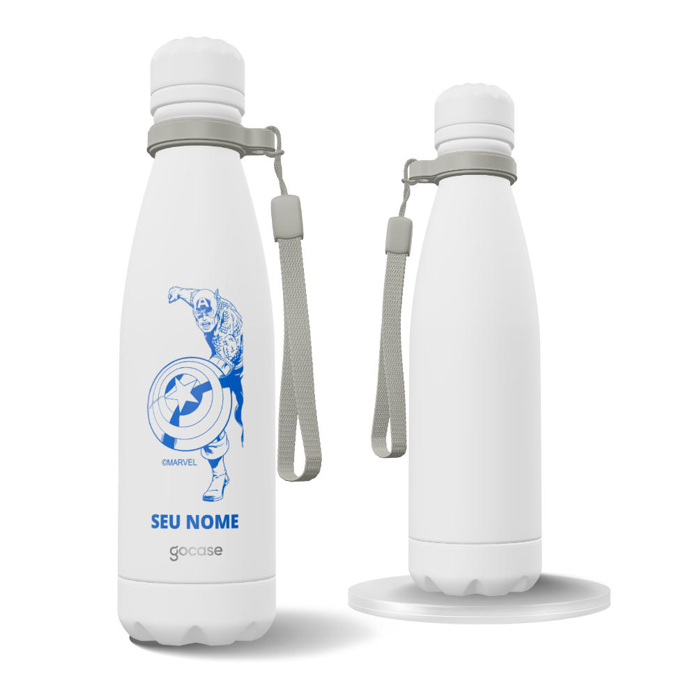 Garrafa Térmica Urban + Ebook - Capitão América