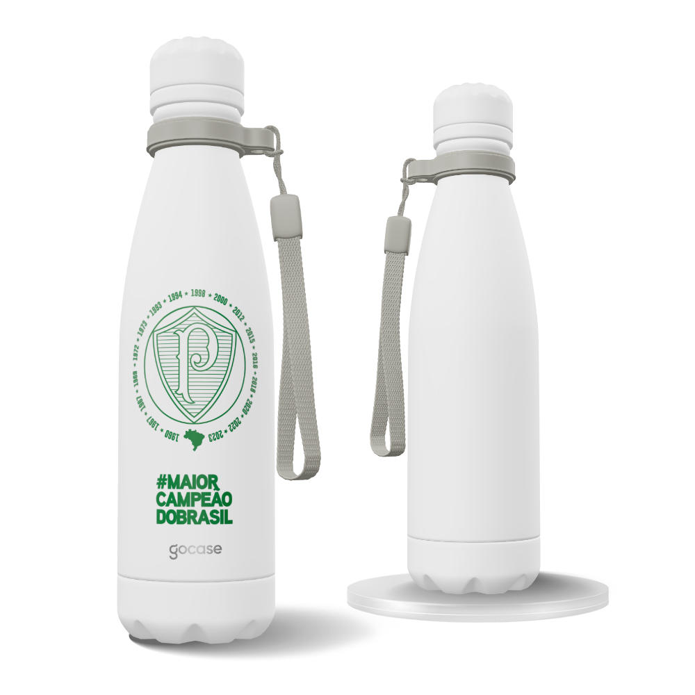 Garrafa Térmica Urban + Ebook - Palmeiras - Maior Campeão do Brasil