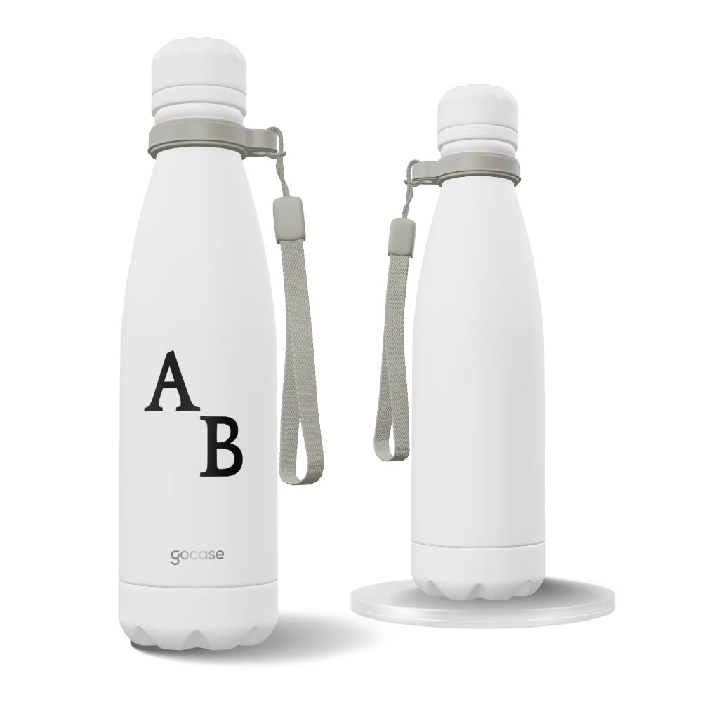 Garrafa Térmica Urban + Ebook - Iniciais Fancy