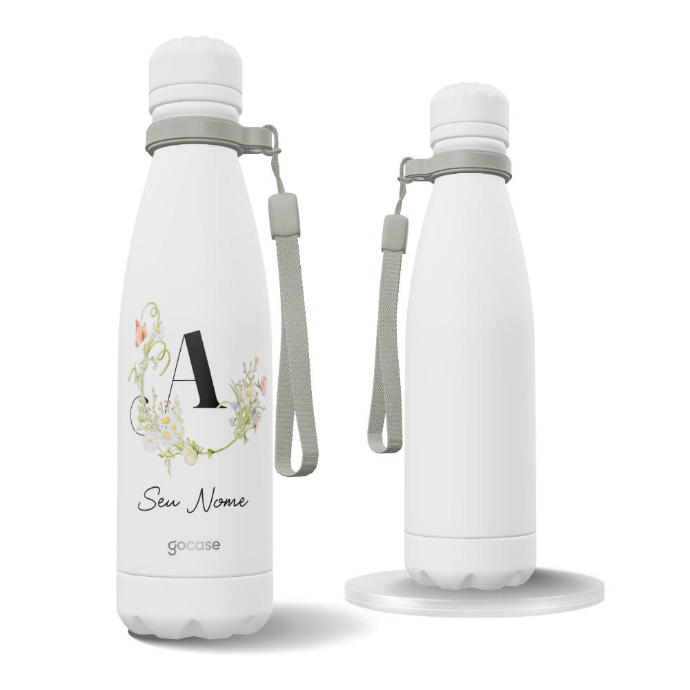 Garrafa Térmica Urban + Ebook - Inicial Arranjo de Flores