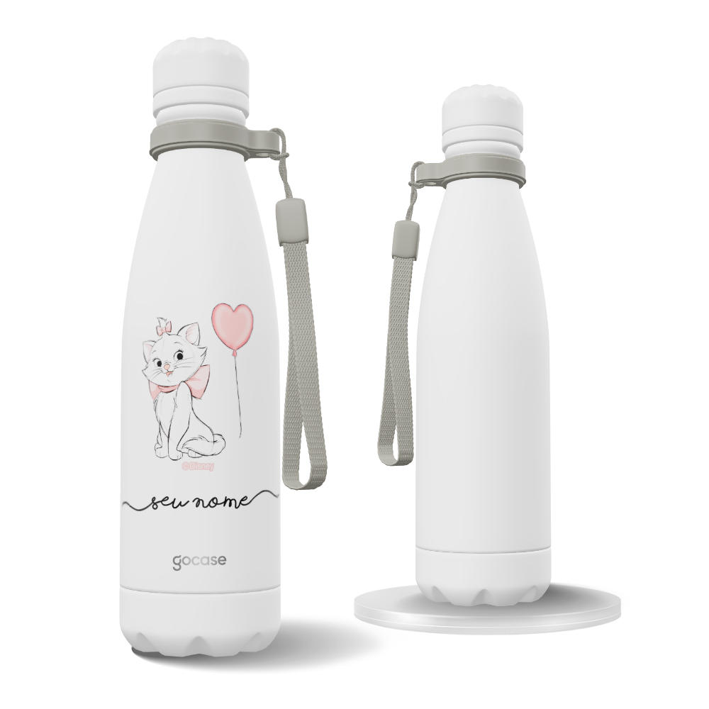 Garrafa Térmica Urban + Ebook - Gatinha Marie - Coração