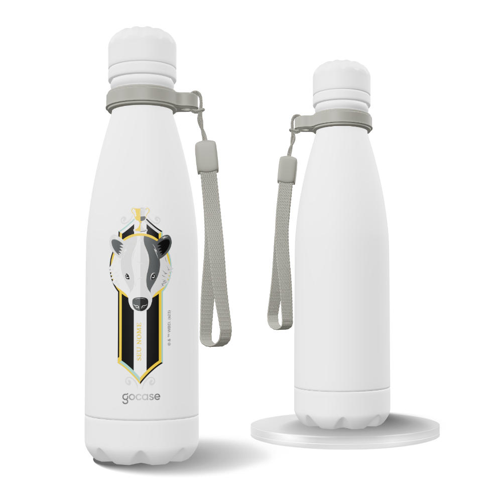 Garrafa Térmica Urban + Ebook - Escudo Hufflepuff