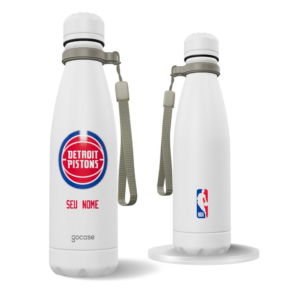 Garrafa Térmica Urban + Ebook - Detroit Pistons - Logo