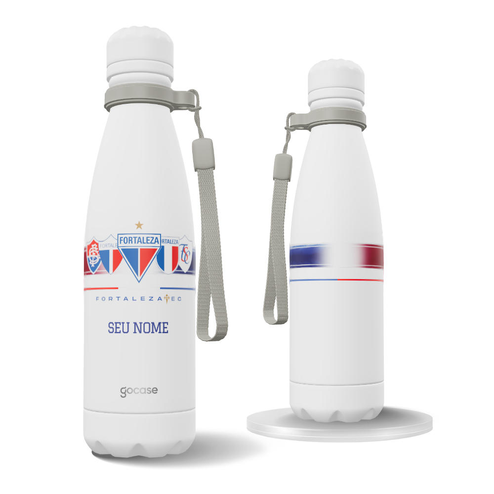 Garrafa Térmica Urban + Ebook - Fortaleza - Escudos Retrô 360º