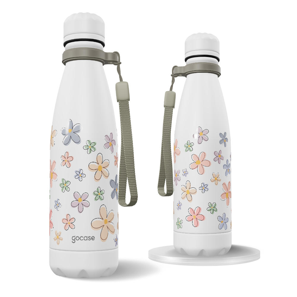 Garrafa Térmica Urban + Ebook - Flores Divertidas