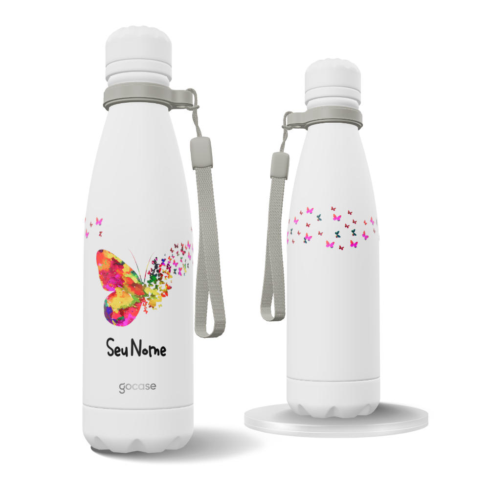 Garrafa Térmica Urban + Ebook - Borboletas Flutuantes