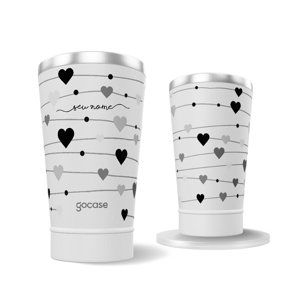 Copo Térmico Vibe - Varal de Corações 360º