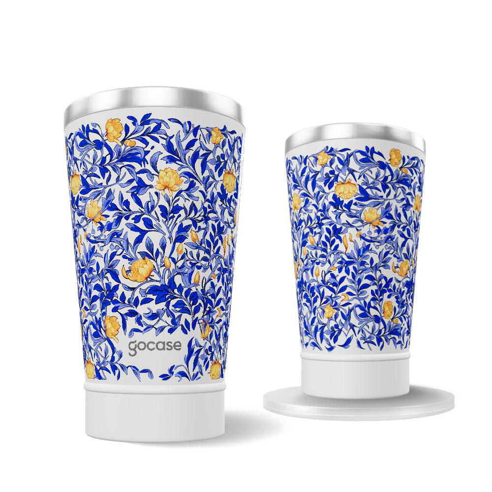 Copo Térmico Vibe - Floral de Volutas