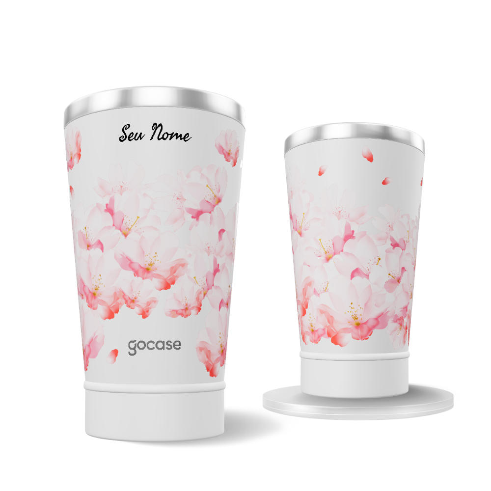 Copo Térmico + Ebook - Elegant Flower 360º