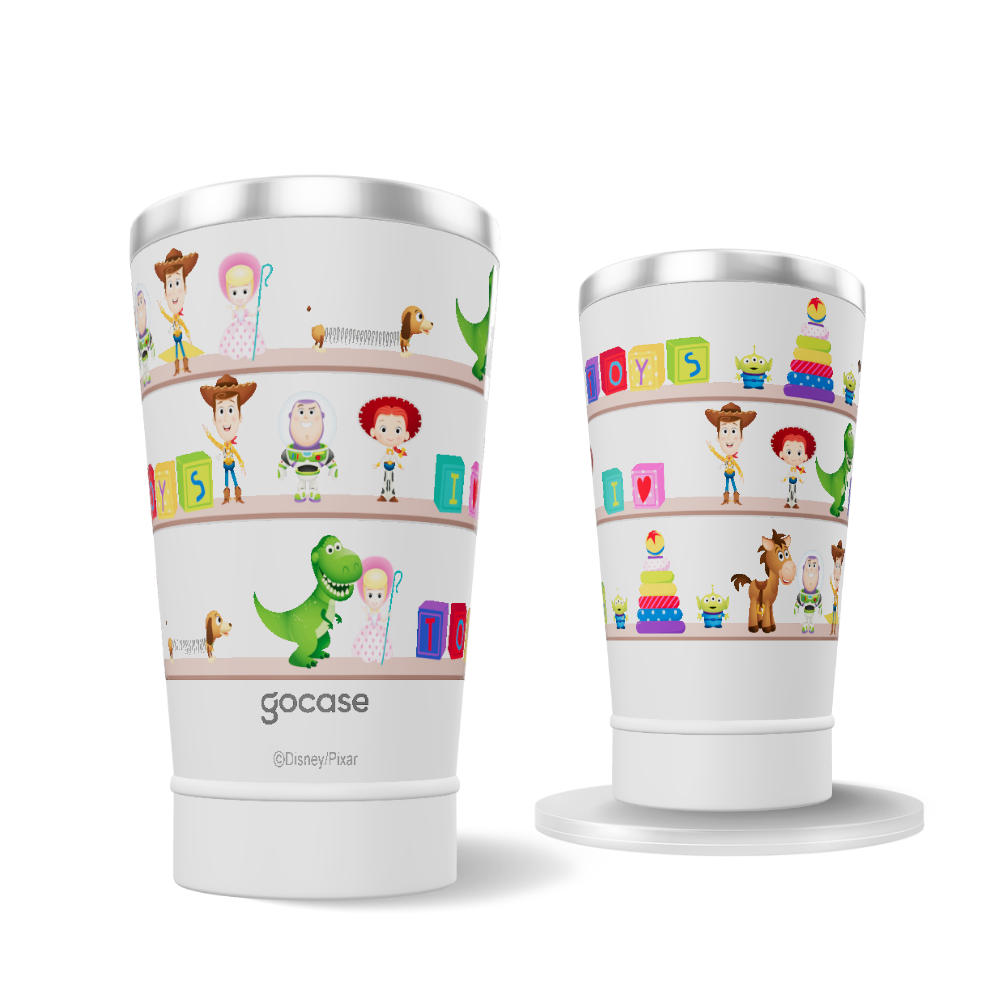 Copo Térmico + Ebook - Toy Story Estante de Brinquedos