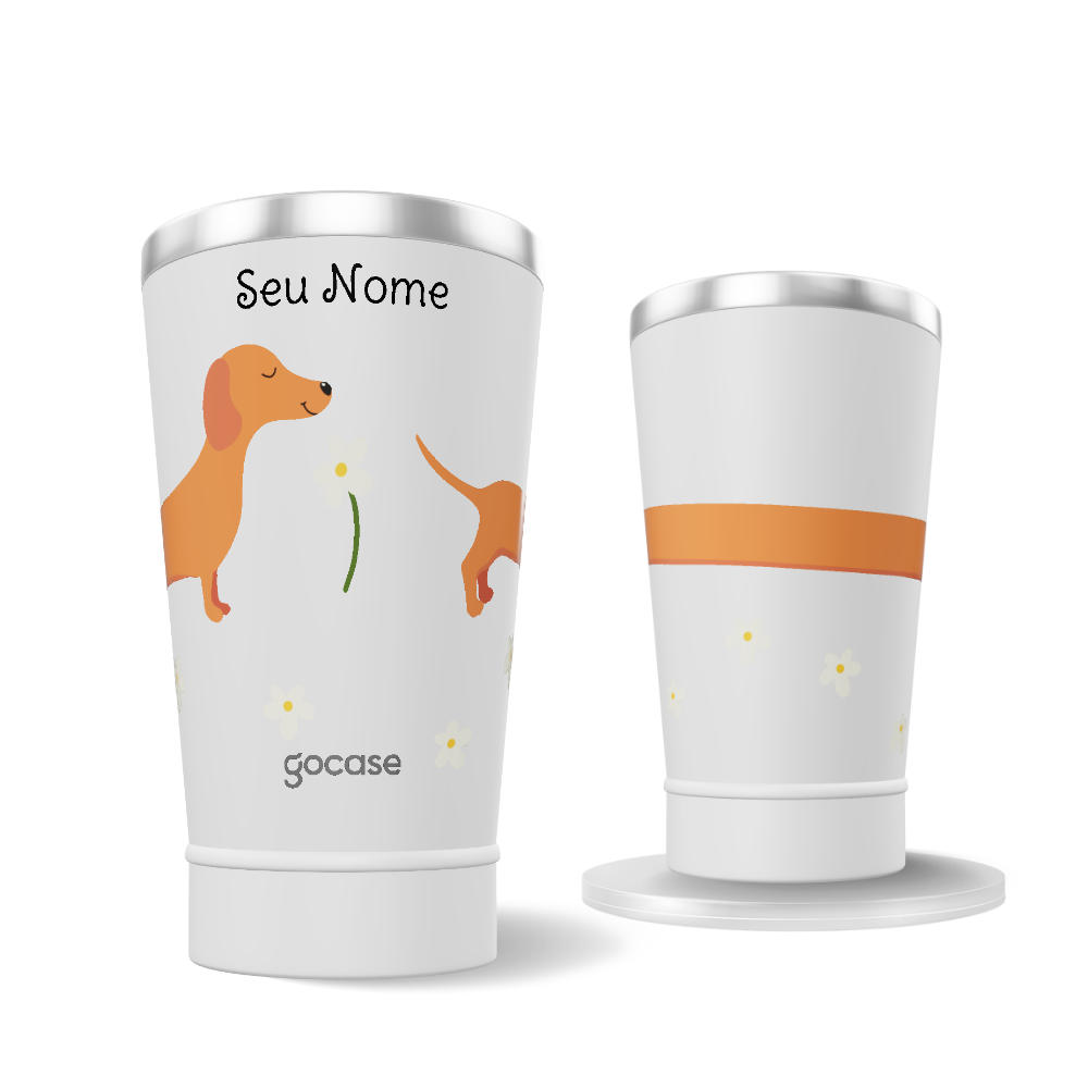Copo Térmico + Ebook - Meu Cão Salsicha