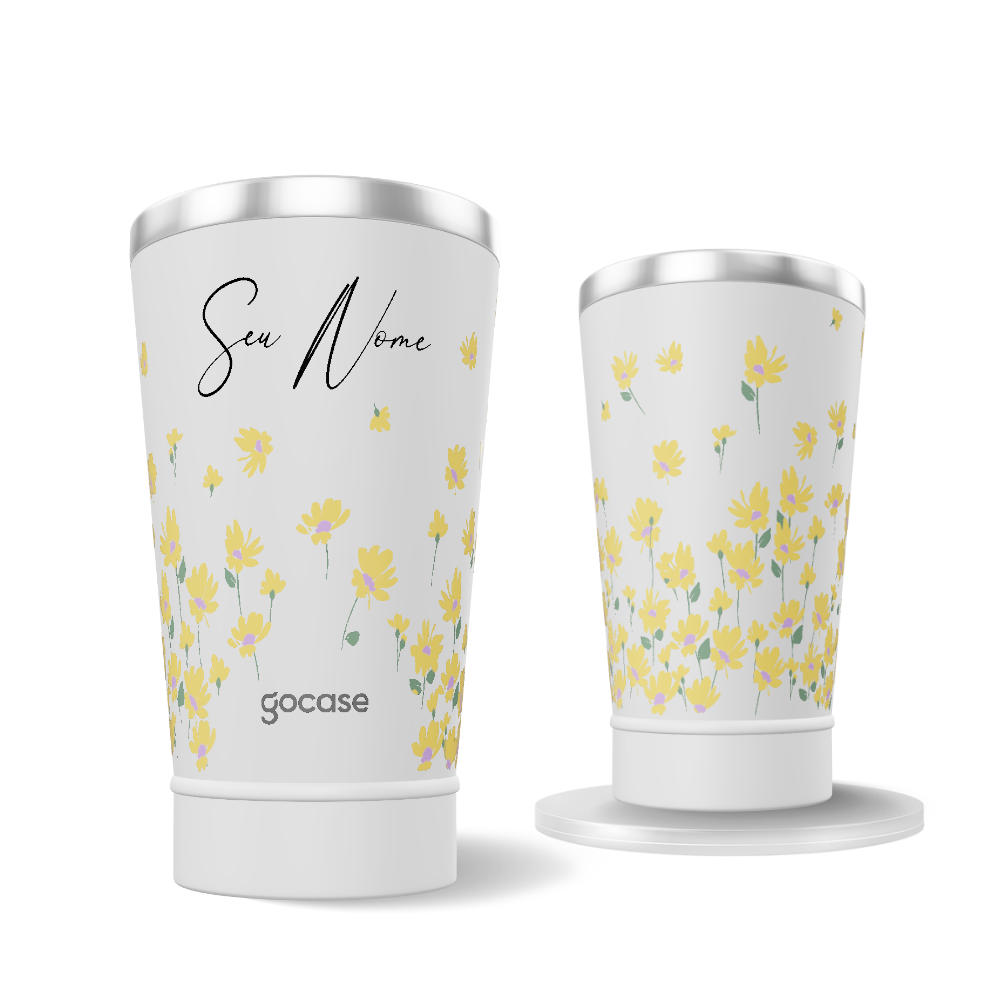 Copo Térmico Vibe - Margaridas Flutuantes