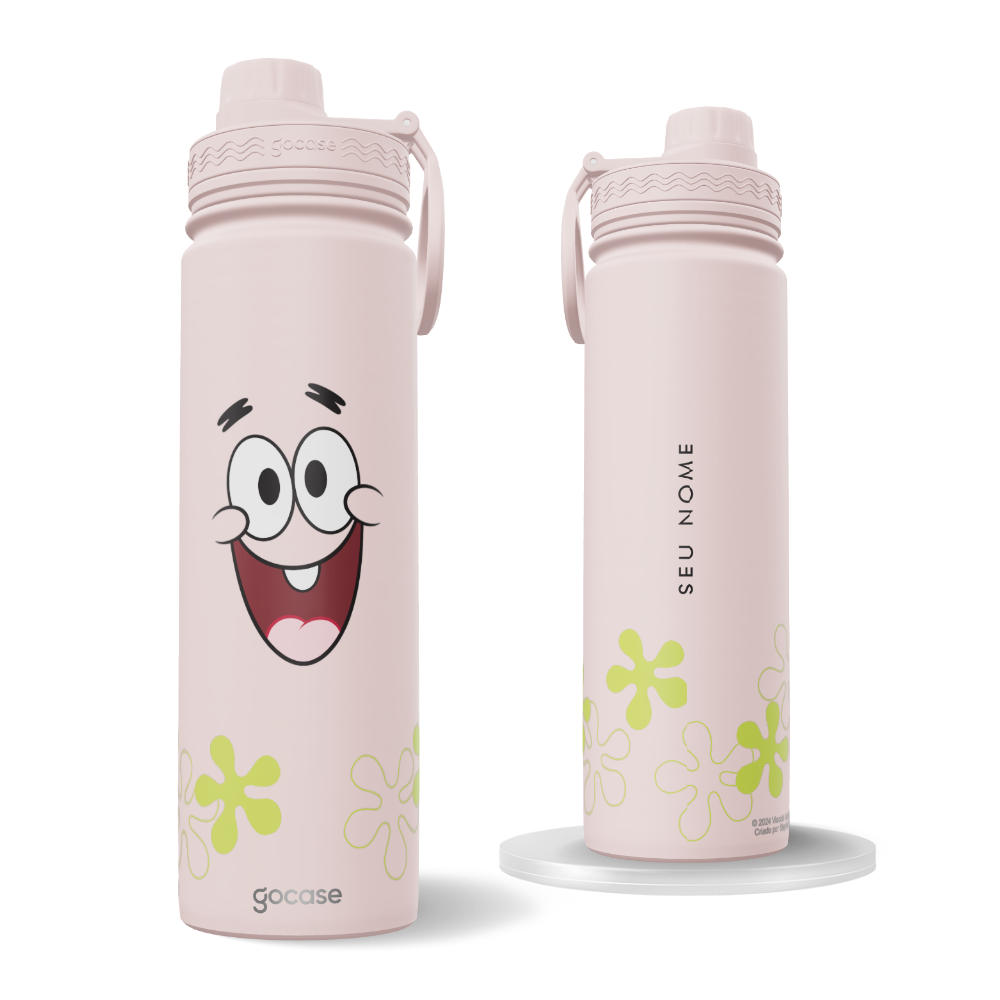 Garrafa Térmica Fresh + Ebook - Bob Esponja - Patrick
