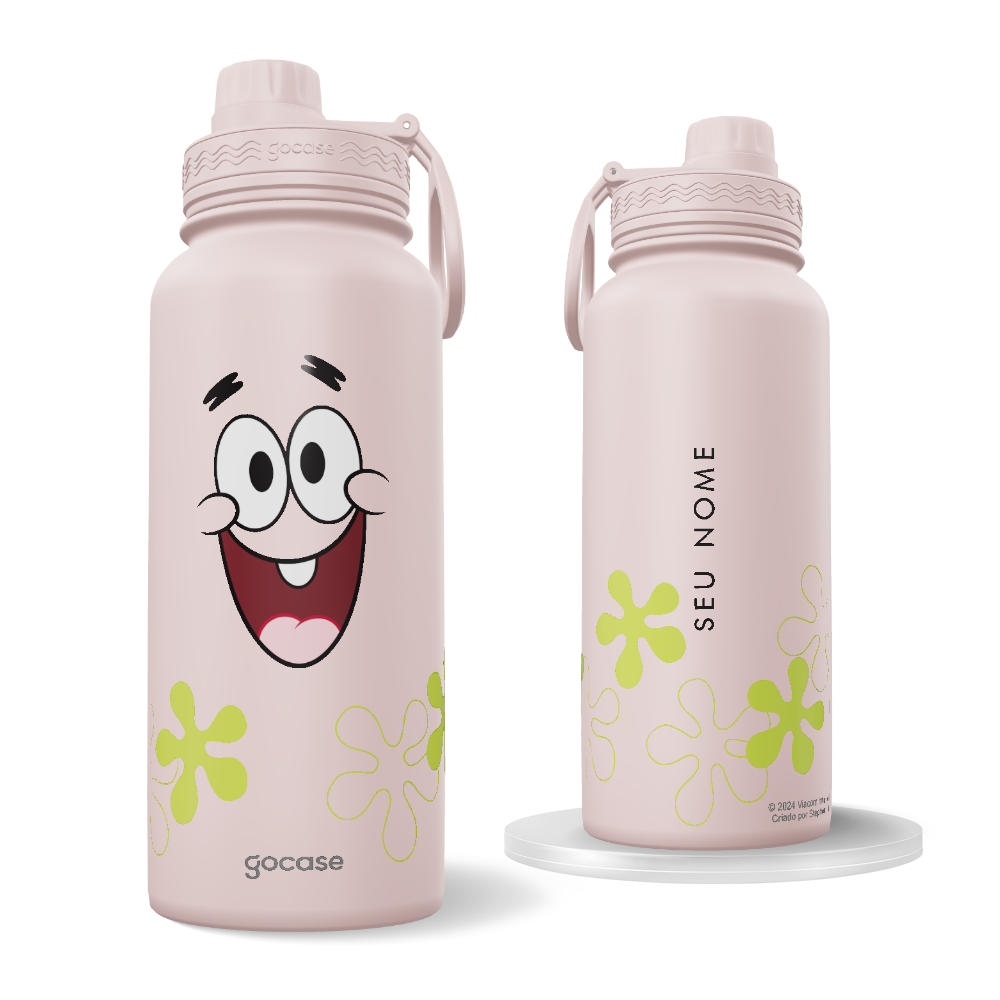 Garrafa Térmica Fresh + Ebook - Bob Esponja - Patrick
