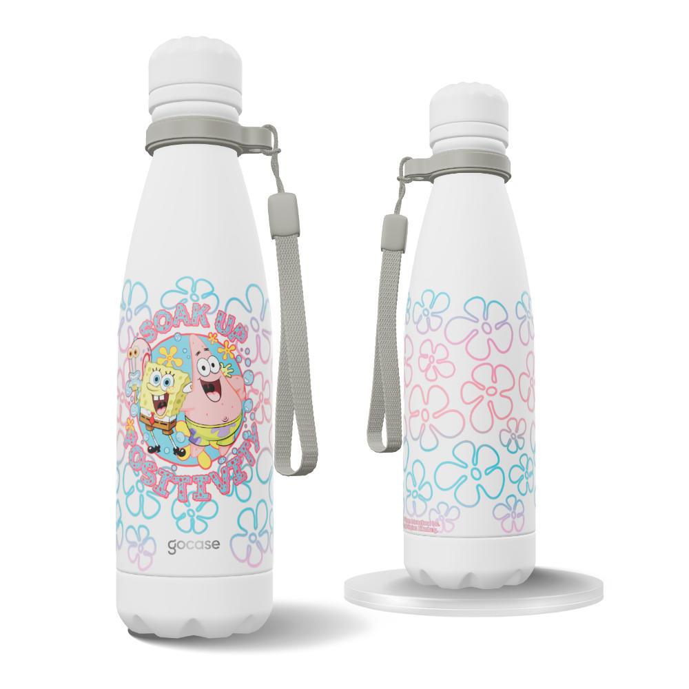Garrafa Térmica Urban + Ebook - Bob Esponja - Soak Up Positivity