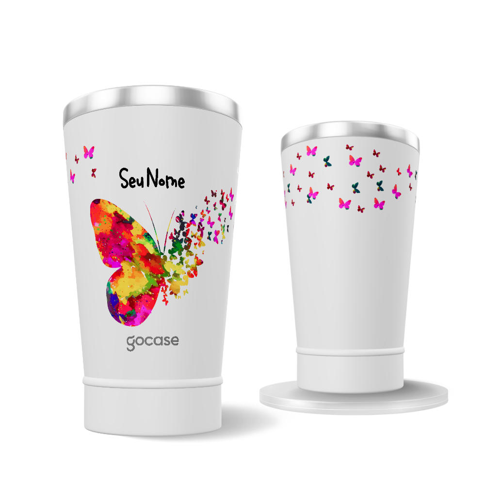 Copo Térmico + Ebook - Borboletas Flutuantes