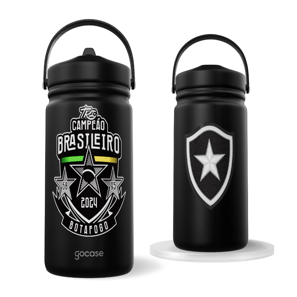 Garrafa Térmica Mini - Botafogo - Campeão Brasileiro 2024