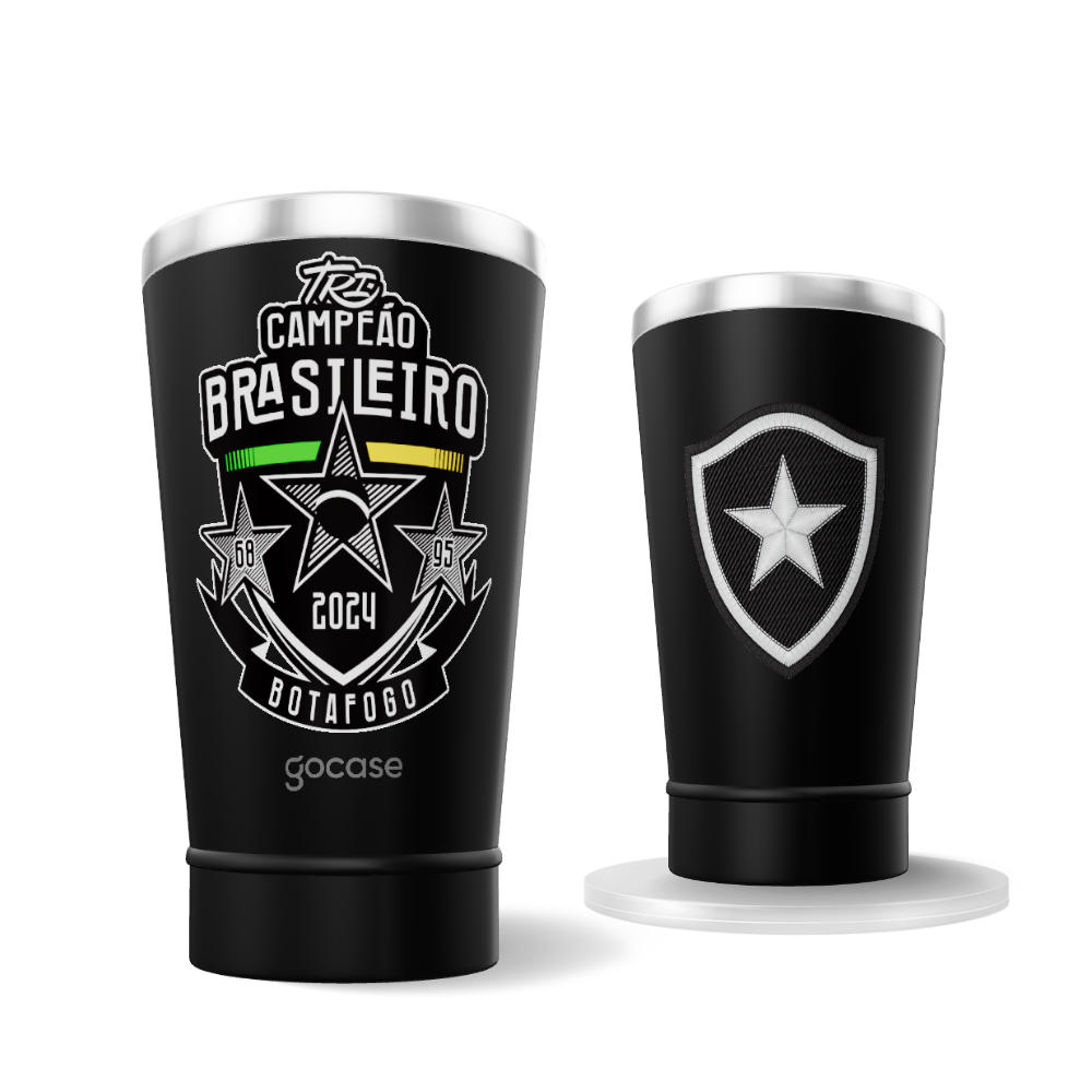 Copo Térmico + Ebook - Botafogo - Campeão Brasileiro 2024