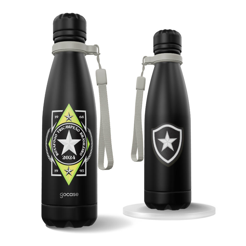 Garrafa Térmica Urban + Ebook - Botafogo - Tri Campeão Brasileiro 2024
