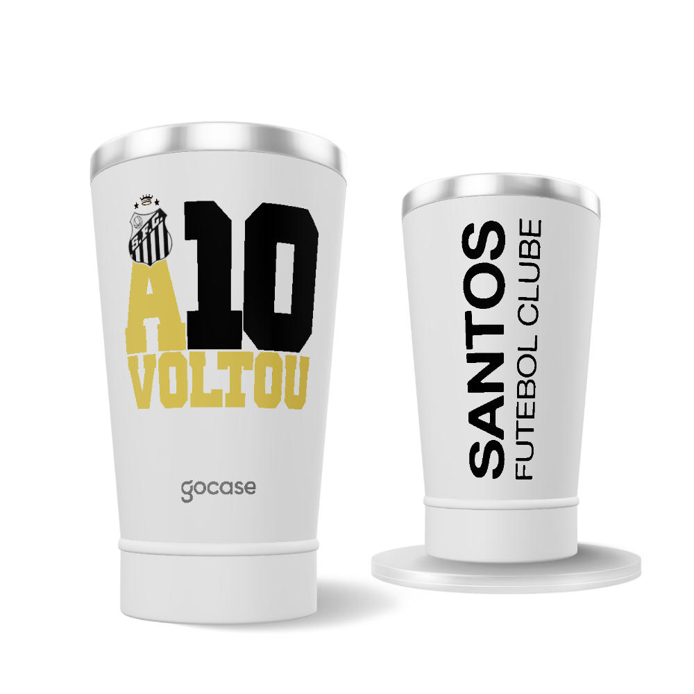 Copo Térmico Cerveja + Ebook - Santos - A 10 Voltou