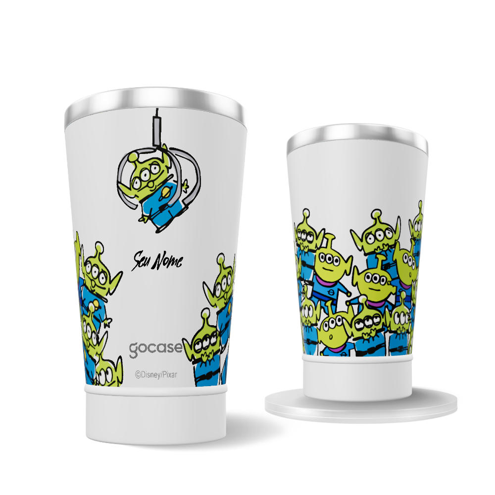 Copo Térmico + Ebook - Toy Story - Aliens