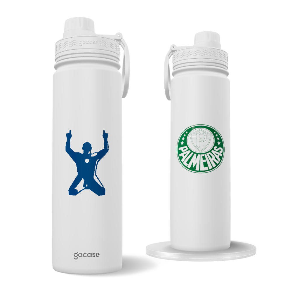  Garrafa Térmica Fresh + Ebook - Palmeiras - Marcos Trio