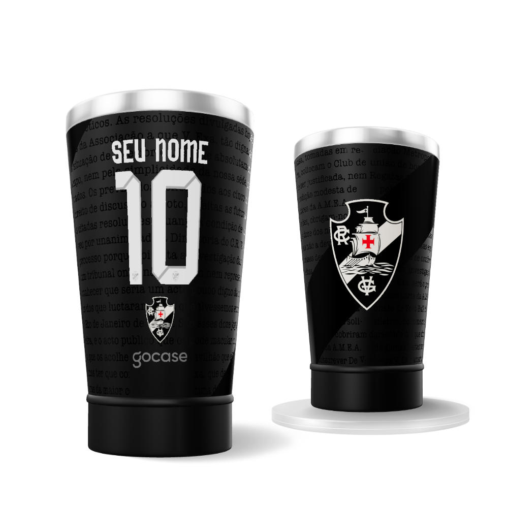  Copo Térmico Cerveja + Ebook - Vasco Uniforme 3 Goleiro 2024 P