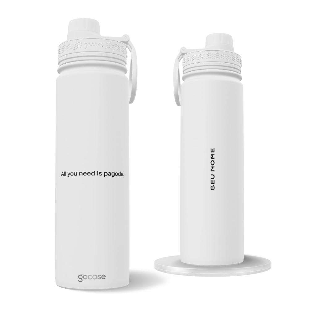 Garrafa Térmica Fresh + Ebook - Frases All You Need Is Pagode