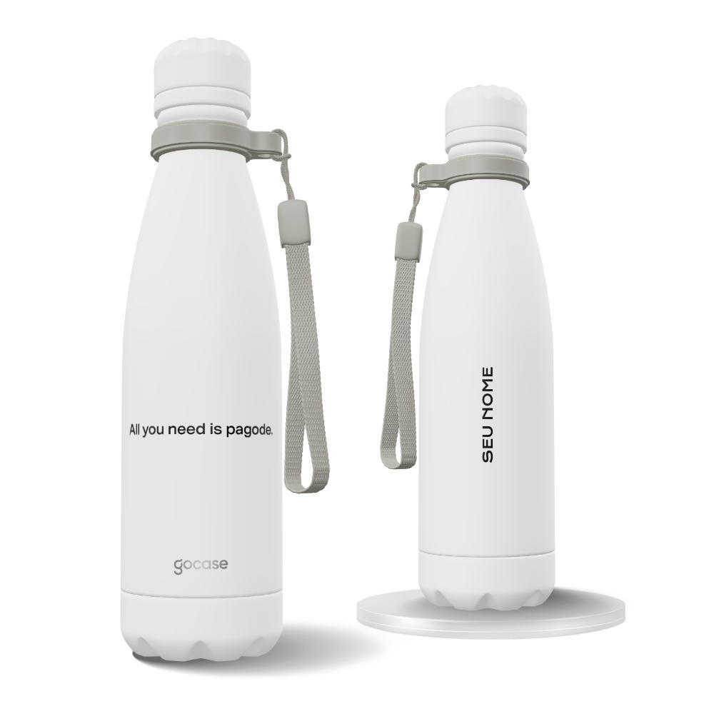 Garrafa Térmica Urban + Ebook - Frases All You Need Is Pagode