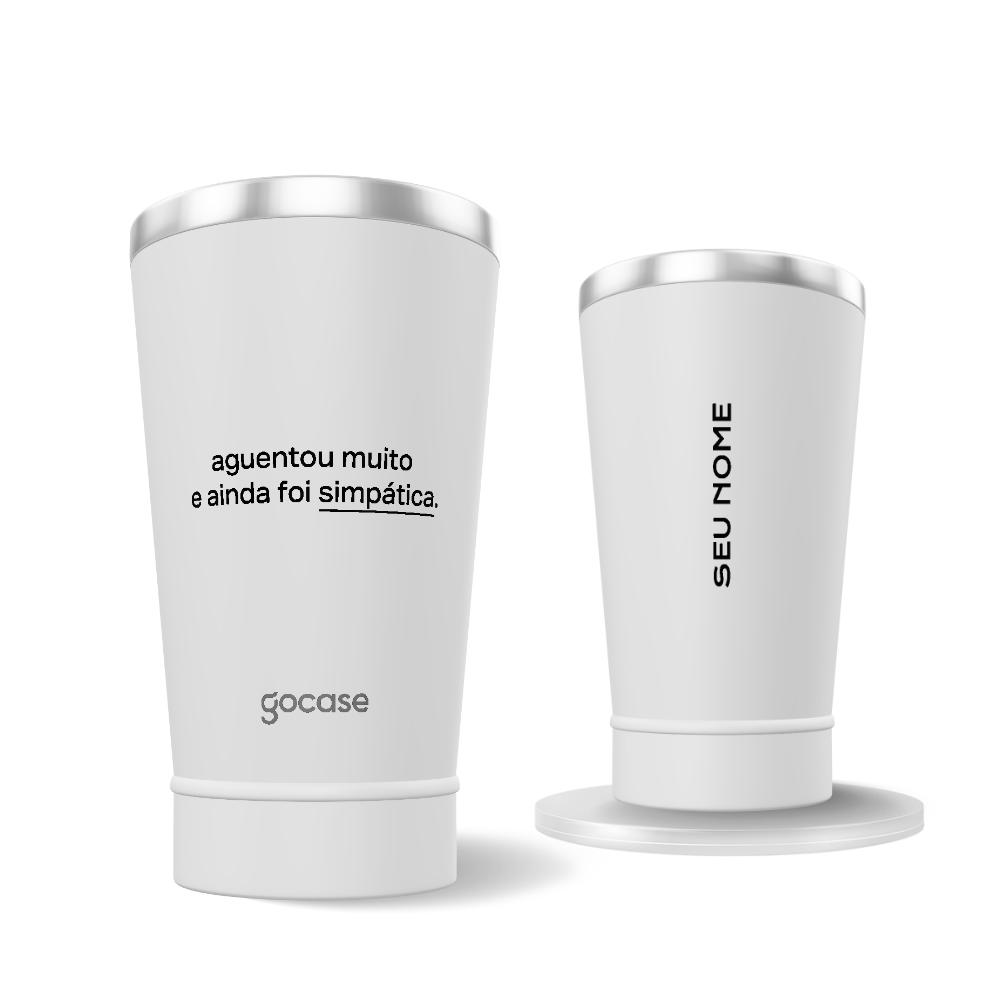 Copo Térmico + Ebook - Frases Aguentou Muito