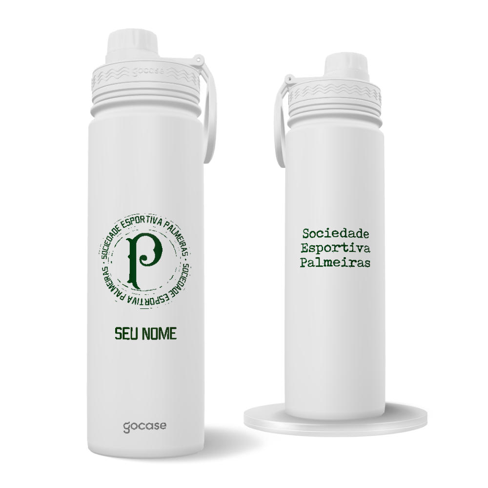 Garrafa Térmica Fresh + Ebook - Palmeiras - Stamp