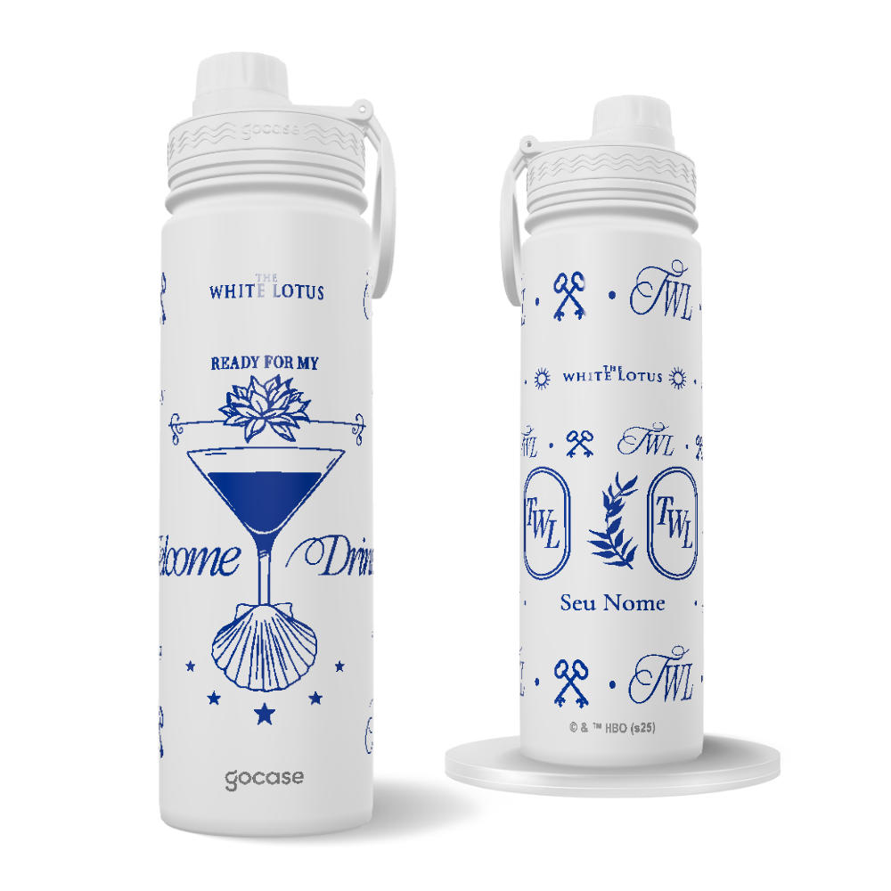 Garrafa Térmica Fresh + Ebook - The White Lotus - Welcome Drink