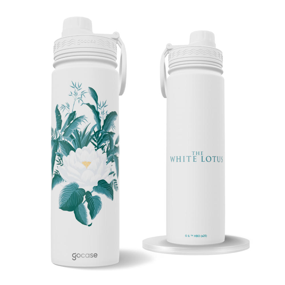 Garrafa Térmica Fresh + Ebook - The White Lotus - Flor de Lotus