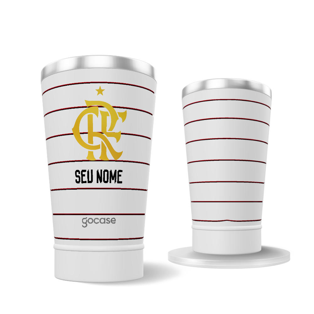 Copo Térmico Cerveja + Ebook - Flamengo - Escudo 2023 360º