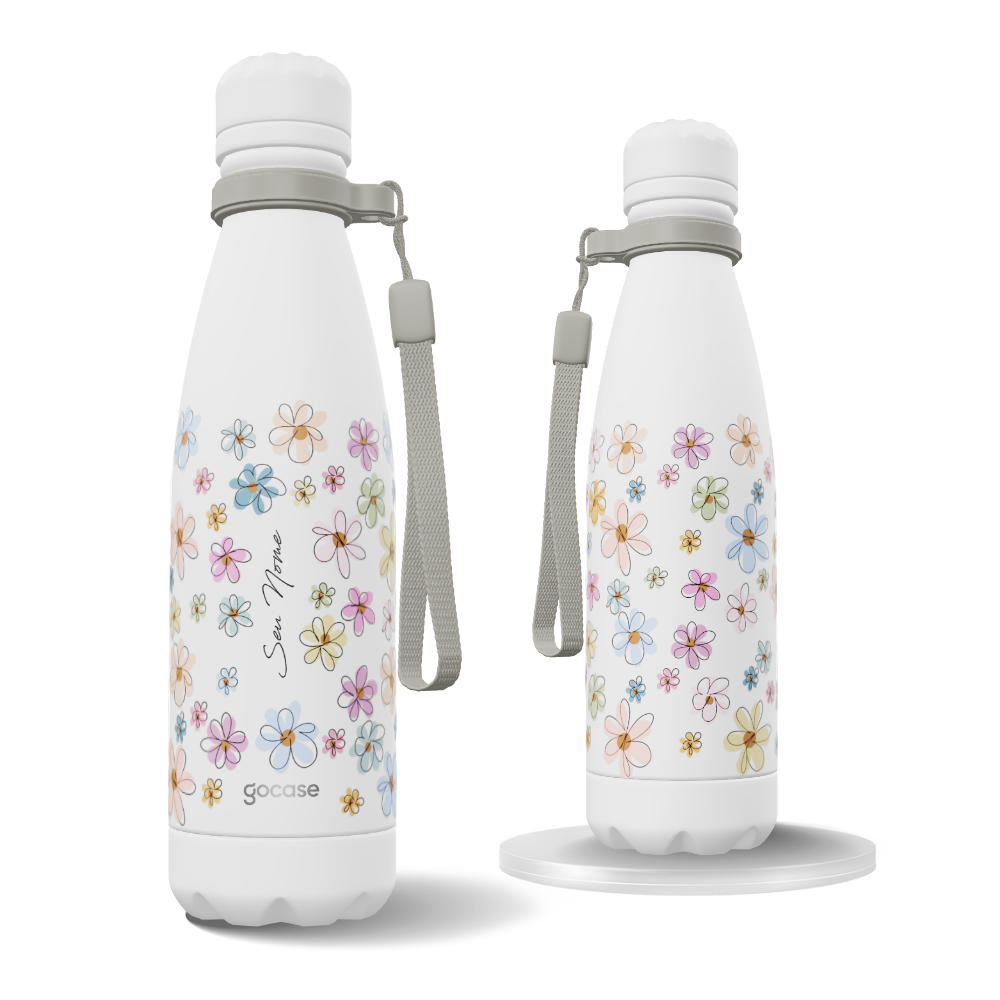 Garrafa Térmica Urban + Ebook - Colorful Flow Doodle