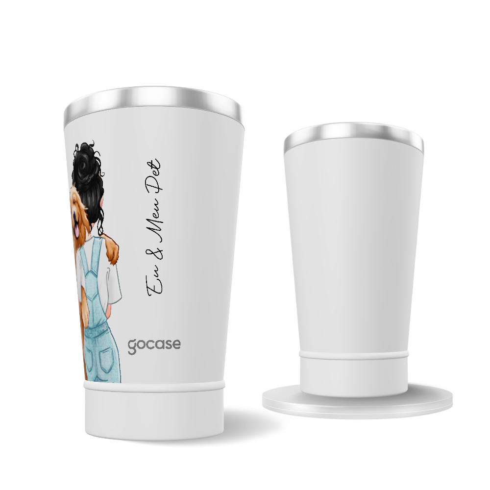 Copo Térmico + Ebook - Garota com Pet