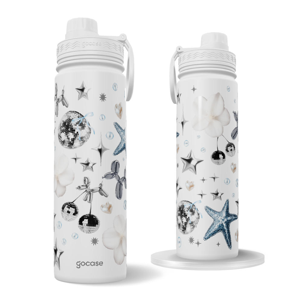 Garrafa Térmica Fresh + Ebook - White Disco