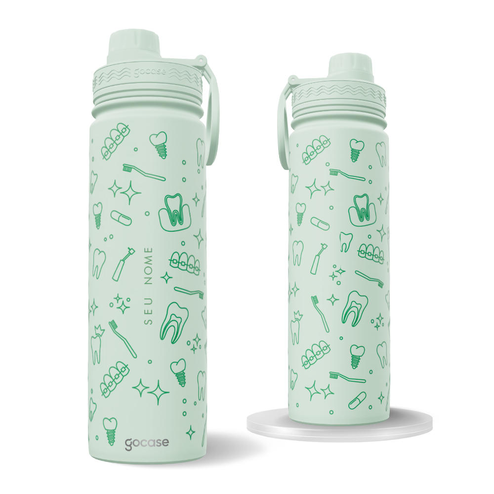 Garrafa Térmica Fresh Turquesa + Ebook - Odontologia