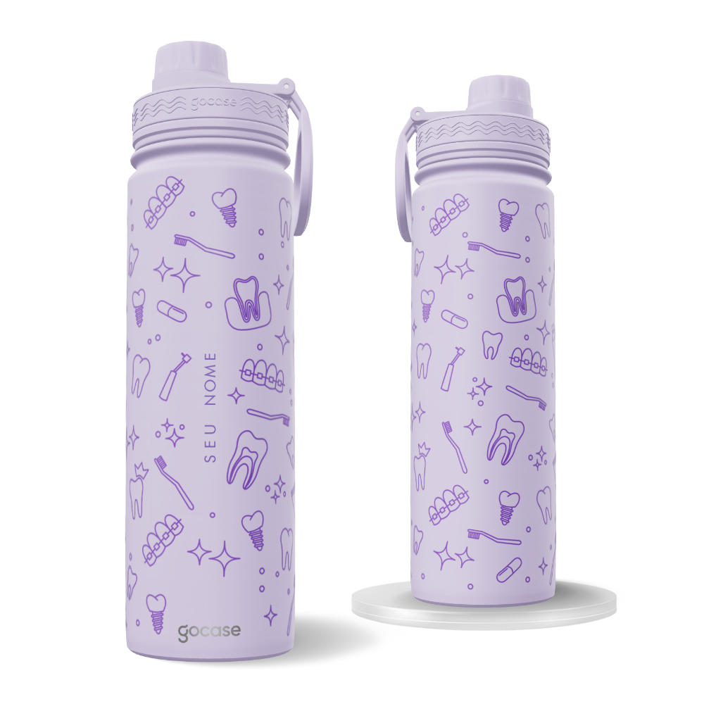 Garrafa Térmica Fresh Lilás + Ebook - Odontologia