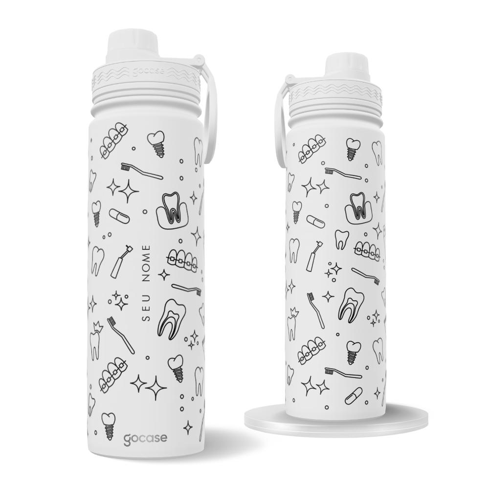 Garrafa Térmica Fresh Branca + Ebook - Odontologia