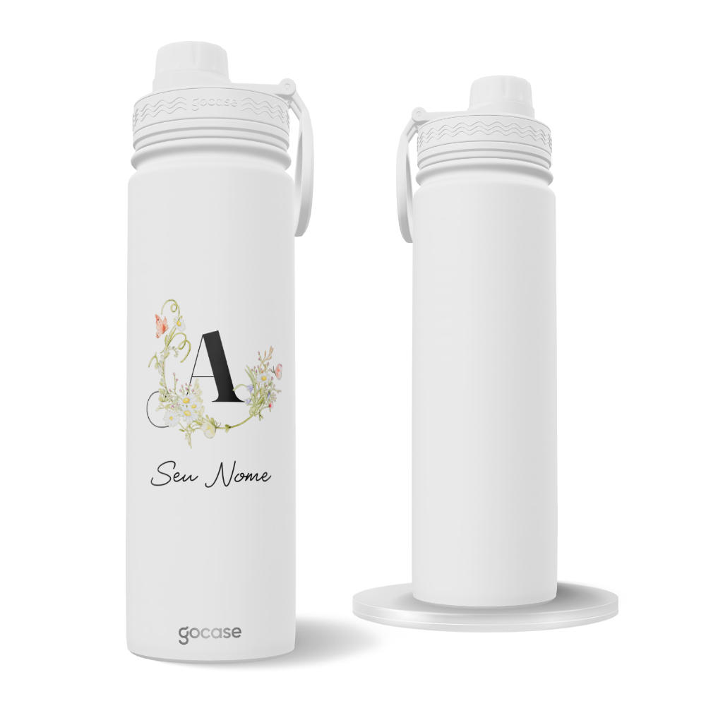 Garrafa Térmica Fresh + Ebook - Inicial Arranjo de Flores