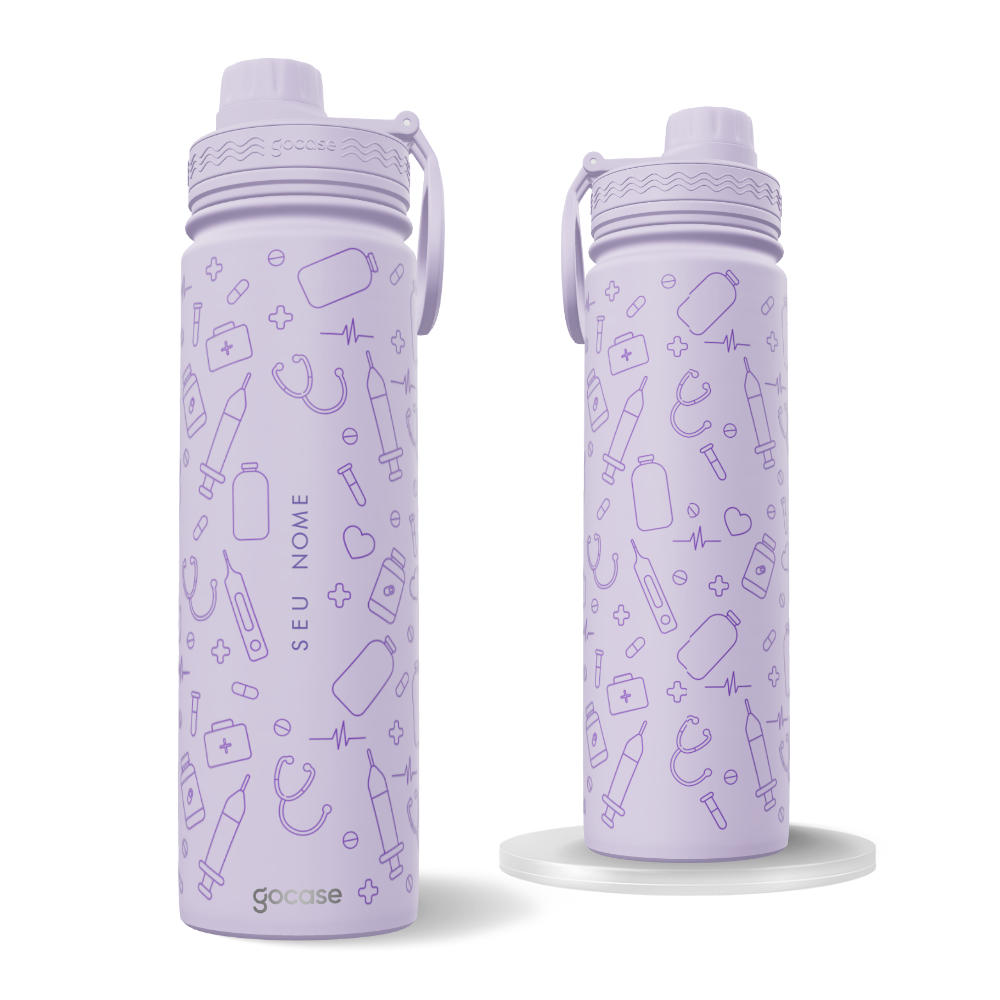 Garrafa Térmica Fresh Lilás + Ebook - Medicina