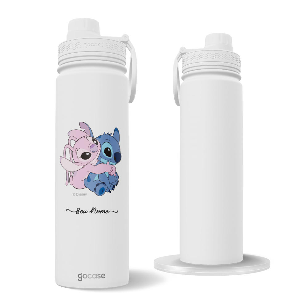 Garrafa Térmica Fresh + Ebook - Stitch e Angel